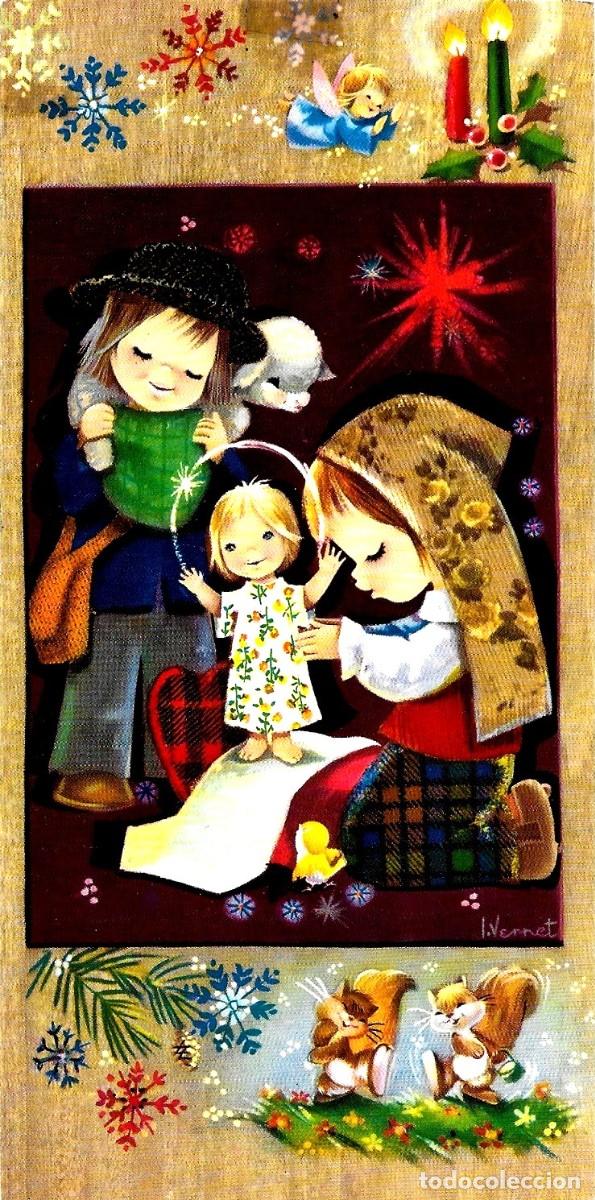 Postcards: 6040T -VERNET -PRECIOSA POSTAL NAVIDE&Ntilde;A- EDICIONES CyZ 3586.157-A - DIPTICA 16X8 CM