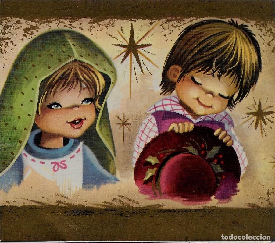 Cartoline: 6046T - NOCHE DE PAZ, NOCHE DE AMOR... EDICIONES ANCORA S.1412-3 - DIPTICA 11X9,5 CM - DATA 1964