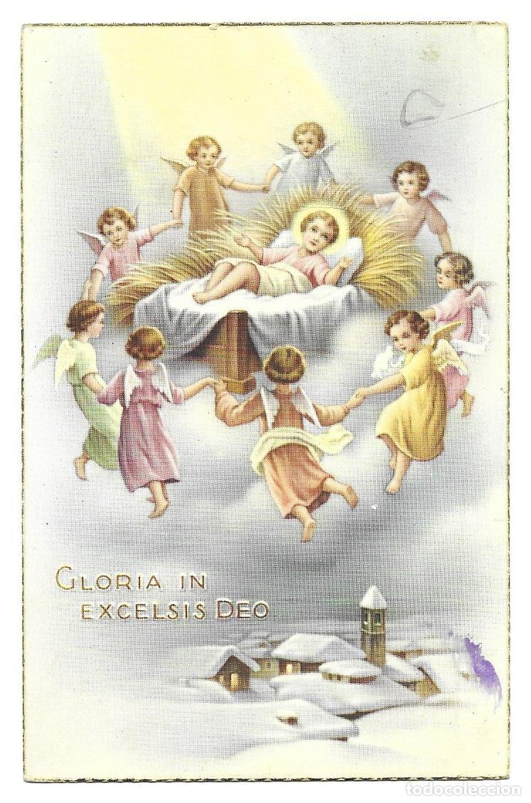 Cartoline: Postal tem&aacute;tica felicitaci&oacute;n de Navidad 1957 Escrita Ed. L T n&ordm; 1204