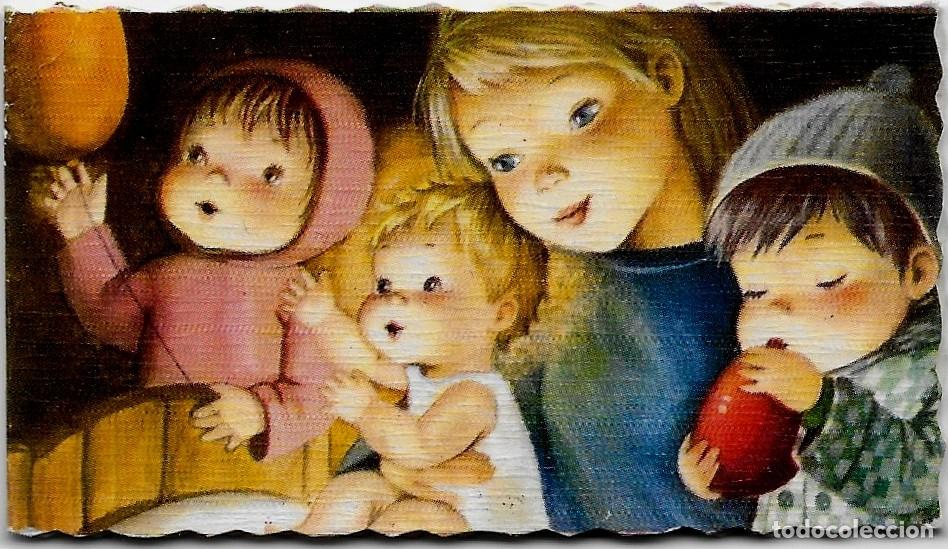 Cartes Postales: 6099T - AMPARO- EDICIONES SUBI 507.2 -PEQUE&Ntilde;A TARJETA DIPTICA 8X4,5 CM- CON CORDONCILLO-NO ESCRITA