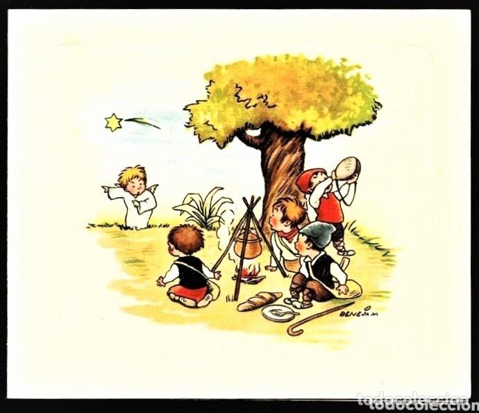 Postcards: 2053S -BENEJAM-MIRAD LA ESTRELLA DE BEL&Eacute;N- EDIC.JBR 267- DIPTICA, ANTIGUA 13X11 CM-DATA 1956