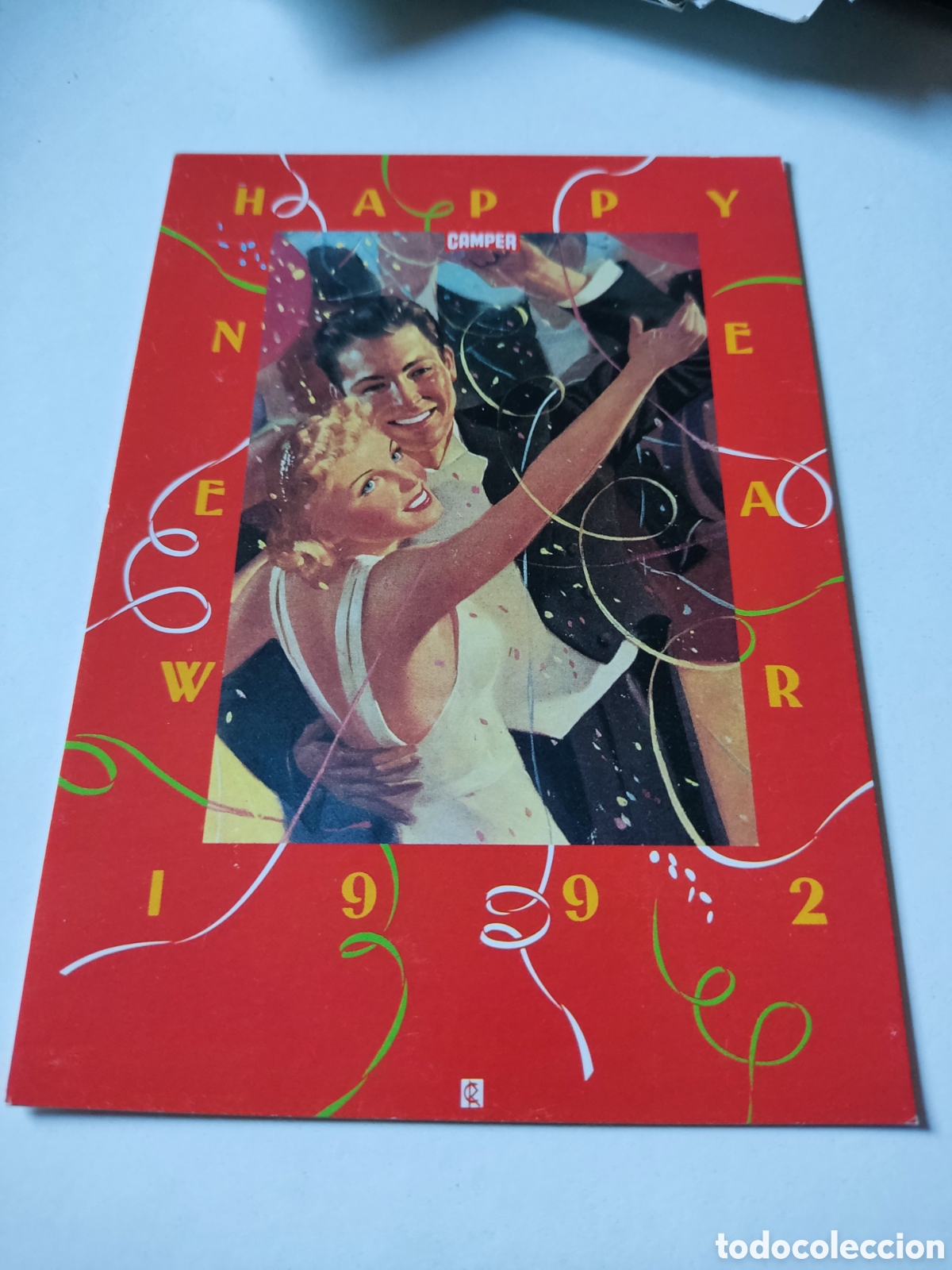 Cartoline: Postal felicitaci&oacute;n a&ntilde;o 1992 camper