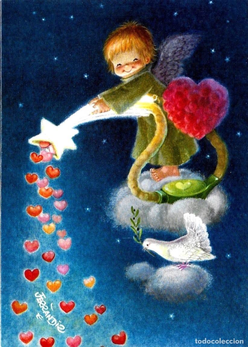 Postales: 0883I -FERRANDIZ- ASPIRACI&Oacute;N DE AMOR UNIVERSAL - EDICIONES SUBI SERIE A.1851.2 -DIPTICA 14X10CM