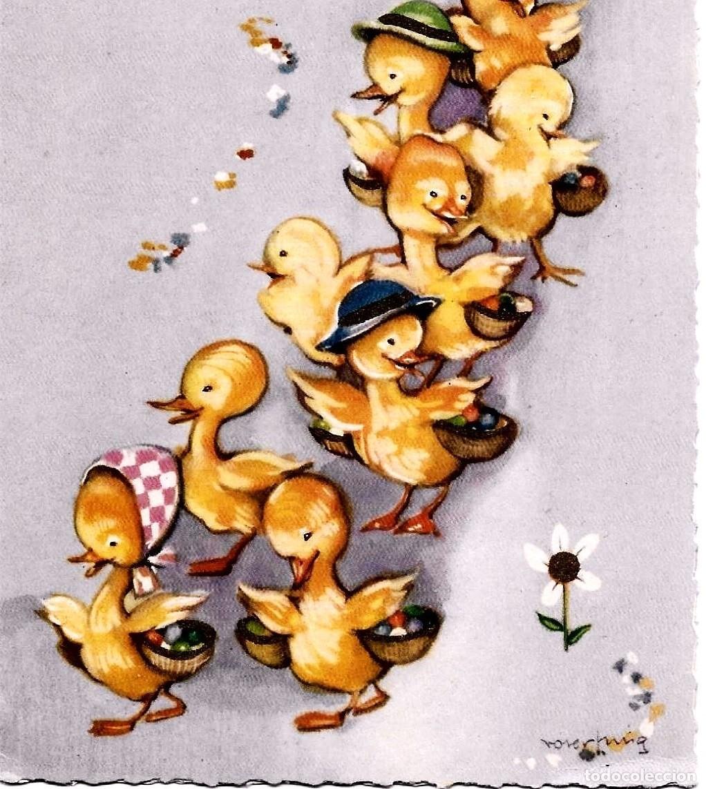 Postais: 0879G - ROSER PUIG- PASCUAS - EDICIONES ORTIZ 592-4-DIPTICA, TROQUELADA 16X8,5 CM-NUEVA-IMP. 1964