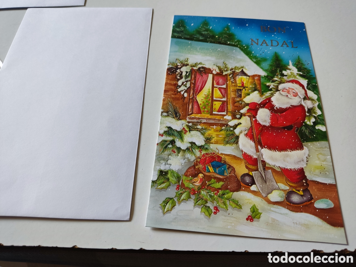 Postales: Sobre con postal bon Nadal - Foto 1