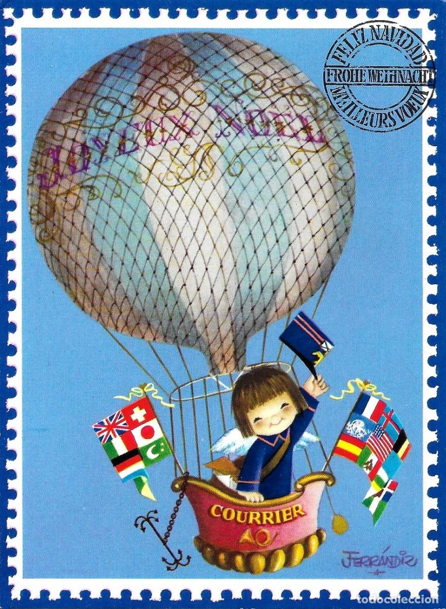 Postais: 6057U - FERR&Aacute;NDIZ-EDICIONES SUBI B.1632.1-DIPTICA 13,5X11 CM- FELICITACI&Oacute;N CLARIANA (BADALONA) 1973