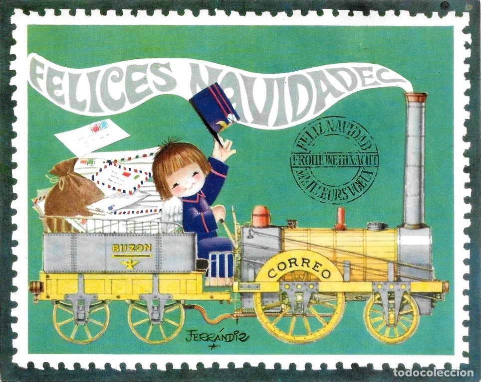 Postais: 6057U - FERR&Aacute;NDIZ EDICIONES SUBI B.1632.3 - DIPTICA 13,5X11 CM- FELICITACI&Oacute;N JAC- CLARAVALLS -1966
