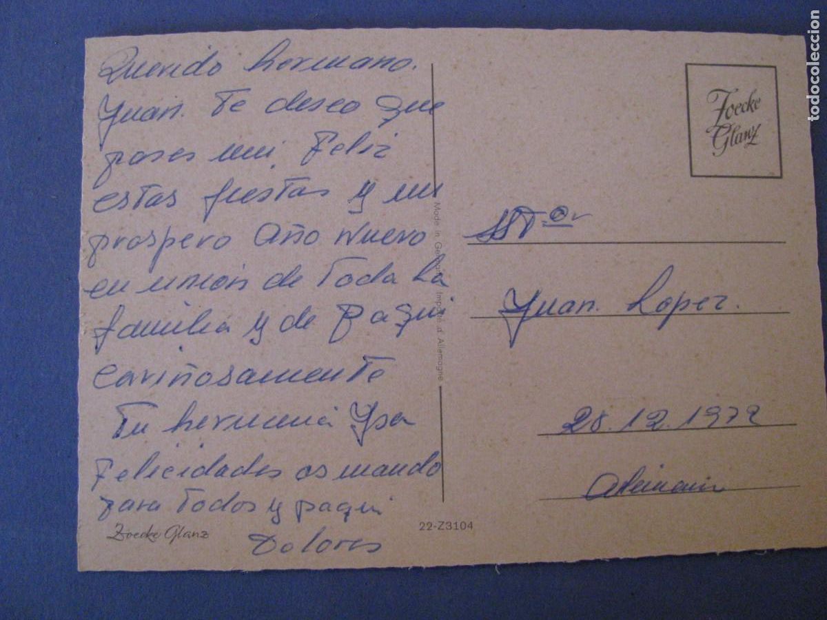 Postales: POSTAL DE NAVIDAD. ALEMANIA. ESCRITA. - Foto 2