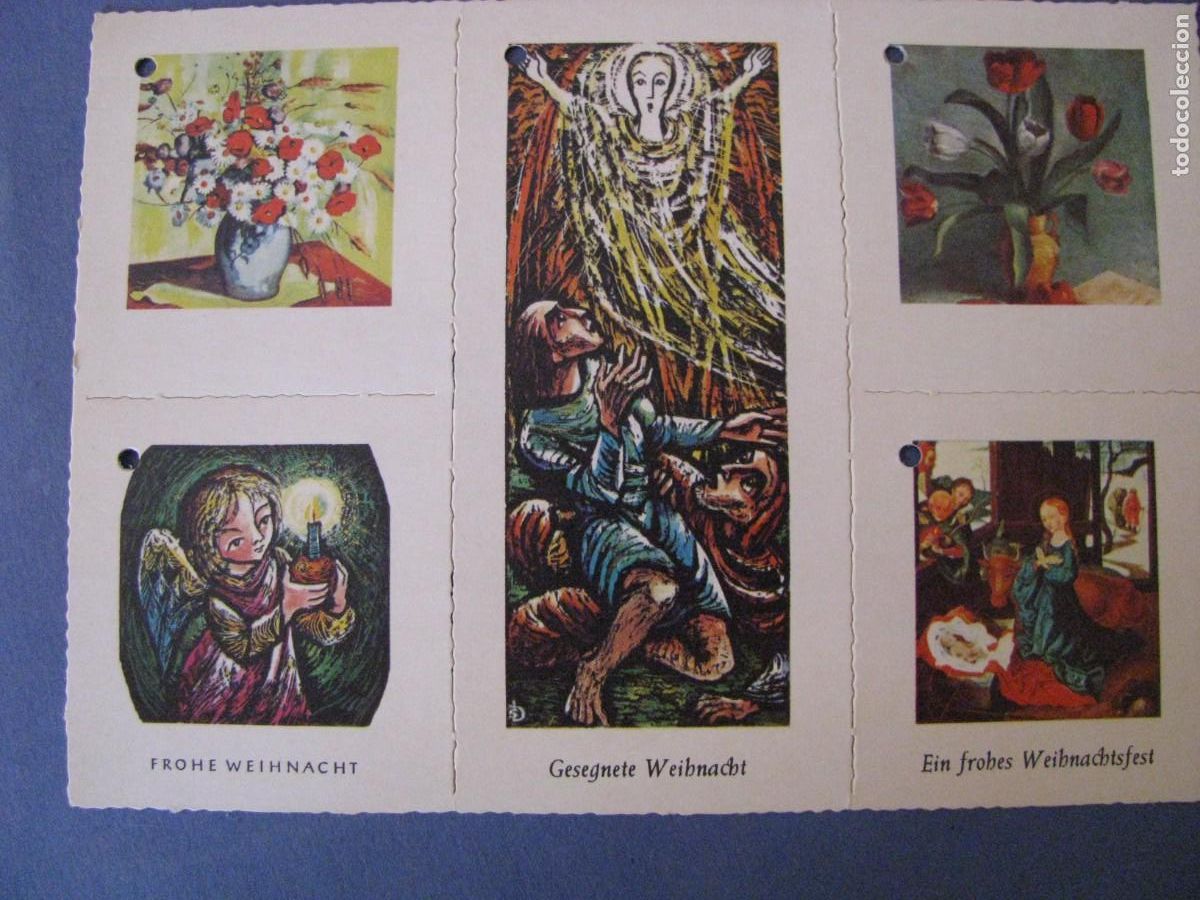 Postais: HOJA CON PEQUE&Ntilde;AS POSTALES DE NAVIDAD, PARA RECORTAR. ALEMANIA.