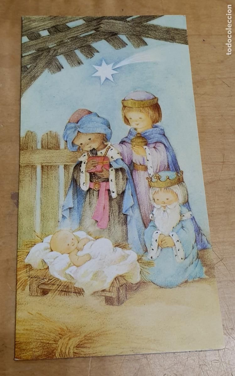Postais: POSTAL D&Iacute;PTICO NAVIDAD ESTAMPA 30847-D 16X8 CM. SIN ESCRIBIR