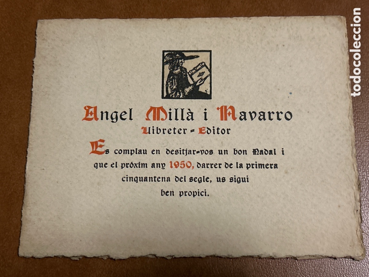 Postkarten: Felicitaci&oacute;n navide&ntilde;a 1950 Mangel Milla llibreter