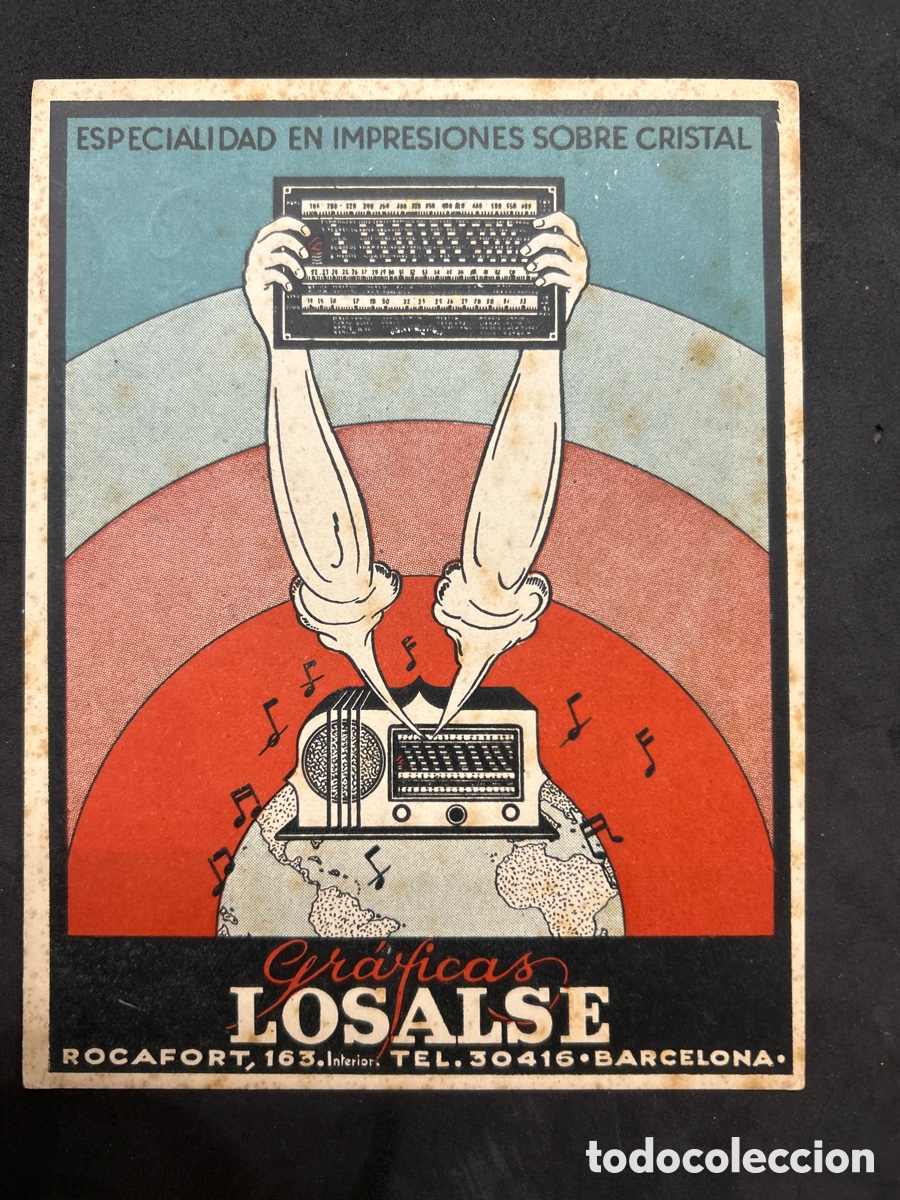 Postkarten: Felicitaci&oacute;n Gr&aacute;ficas Losalse 1944, 14cm x 10,5cm