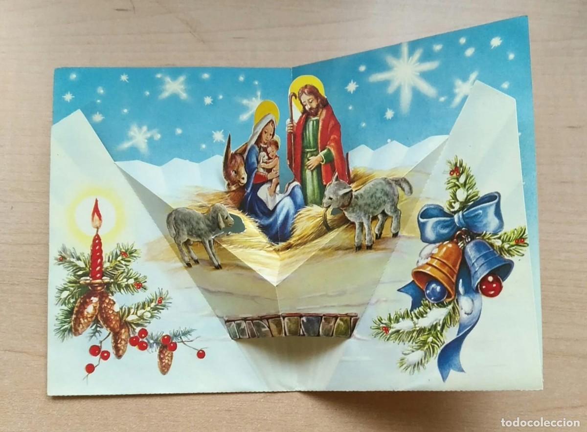 Postais: PN 60 Postal Navidad d&iacute;ptica troquelada y despegable - A&ntilde;os 60 - Sin uso