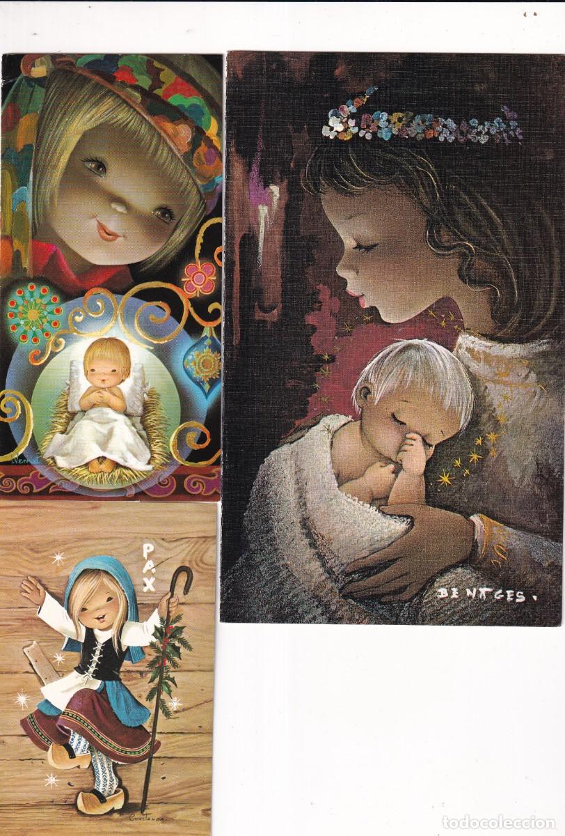 Cartes Postales: Lote de 3 felicitaciones de navidad ilustradas por Bentges, Vernet, y Constanza