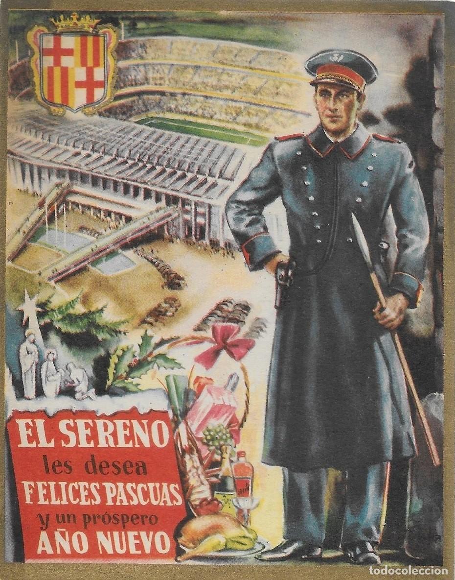 Postkarten: 6048W - EL SERENO LES DESEA FELICES PASCUAS Y PR&Oacute;SPERO A&Ntilde;O NUEVO-ANTIGUA FELICITACI&Oacute;N 10X12,5 CM