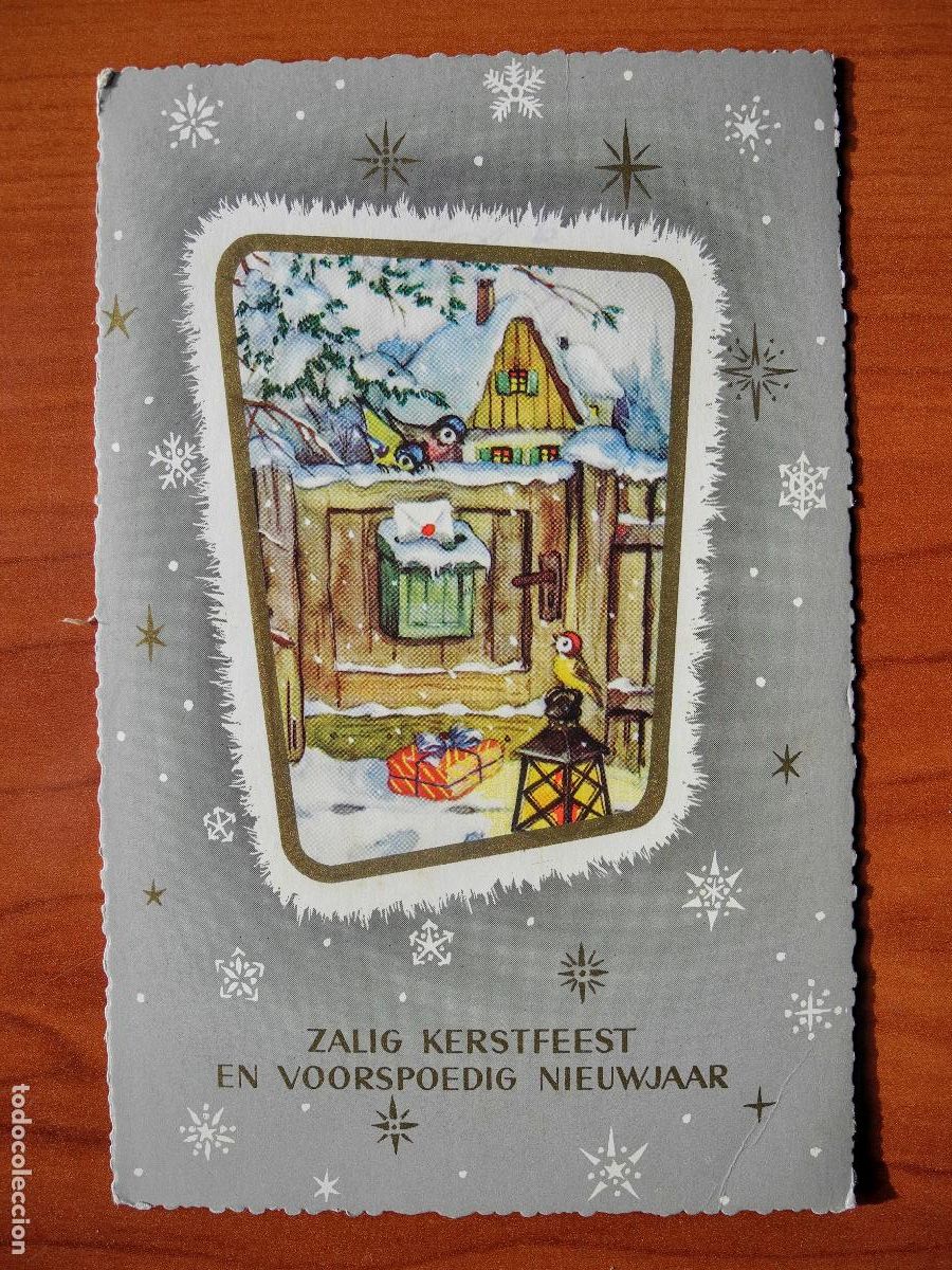 Postcards: Postal Navidad. Paisaje nevado Pajaros pajaritos. Escrita 14x9