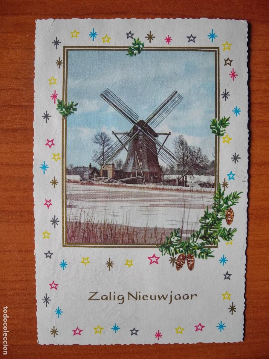 Postcards: Postal Navidad. Molino Circulada sin sello 9x14