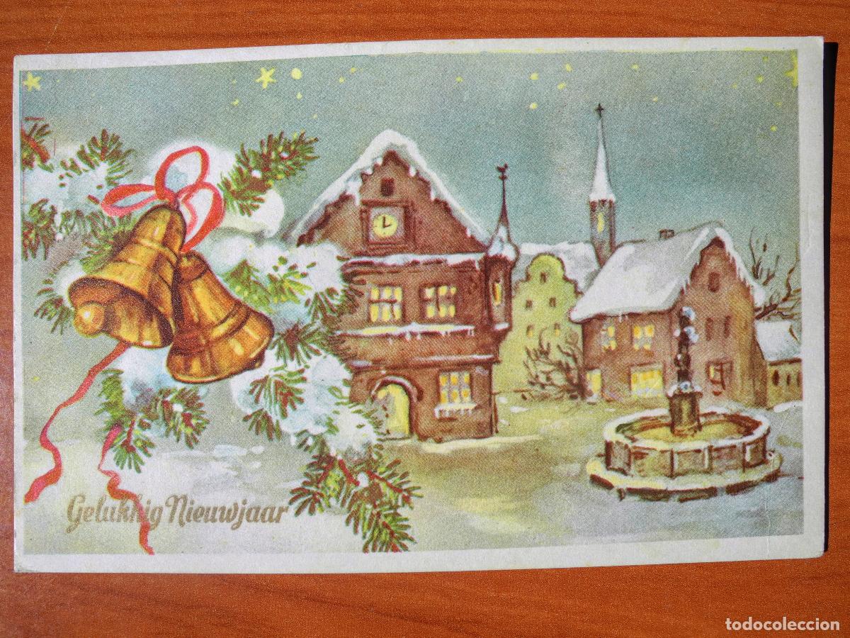Postcards: Postal Navidad. Ciudad nevada. Campanas Circulada sin sello 1968 9x14