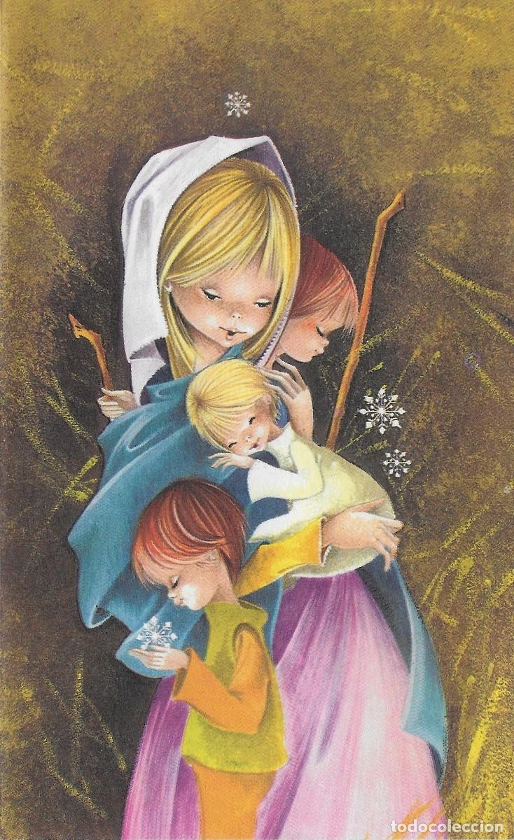 Postkarten: 6088W - PRECIOSA FELICITACI&Oacute;N- ALEGORIA NAVIDE&Ntilde;A SERIE 312- IMPRESA EN INGLATERRA DIPTICA 17,2X10,5