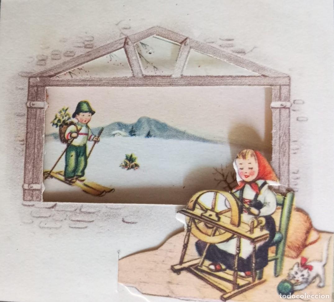 Postais: 6034Y- EDICIONES ANCORA SERIE BABY N&ordm; 10-TRIPTICA, TROQUELADA CON VENTANA- 10,5X7 CERRADA