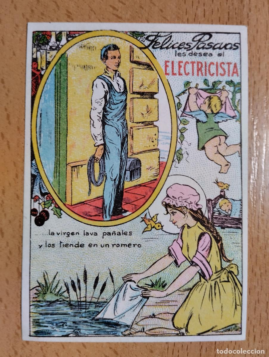 Postais: EL ELECTRICISTA les desea felices Pascuas (en la parte de detr&aacute;s tiene un poema) A&Ntilde;O 1966