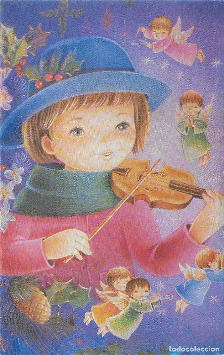 Postkarten: 2005N - ORQUESTA CON ANGELES -EDICIONES VIKINGO 3251.1- DIPTICA 16X10 CM