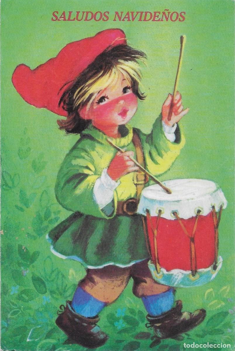 Postcards: 2090P - EL TAMBORILERO, SALUDOS NAVIDE&Ntilde;OS-EDIC. FANTUSY 40 C5-1 (USA) - DIPTICA 15X10 CM