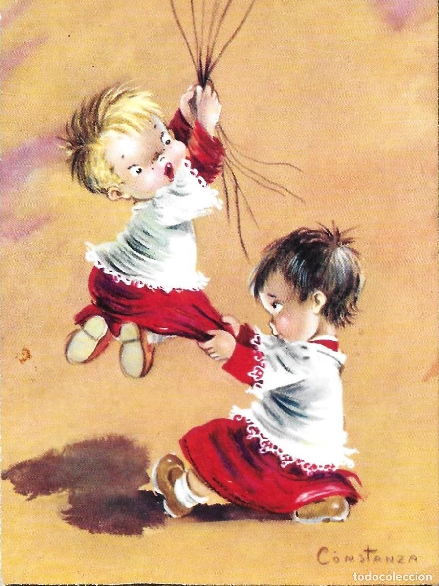 Postcards: 2095P- CONSTANZA-MONAGUILLOS EN PROBLEMAS -EDIC. CYZ SERIE 1695.1 -DIPTICA 16,8X8 CM-1960
