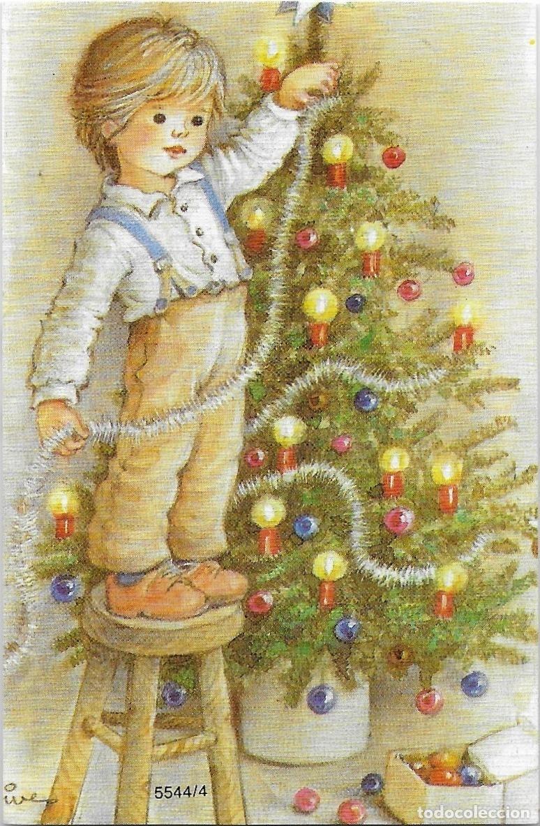 Cartes Postales: 2096M - VIVES- DECORANDO EL &Aacute;RBOL NAVIDE&Ntilde;O - SERIE 5544.4- 10X6,5 CM - DATA 1986