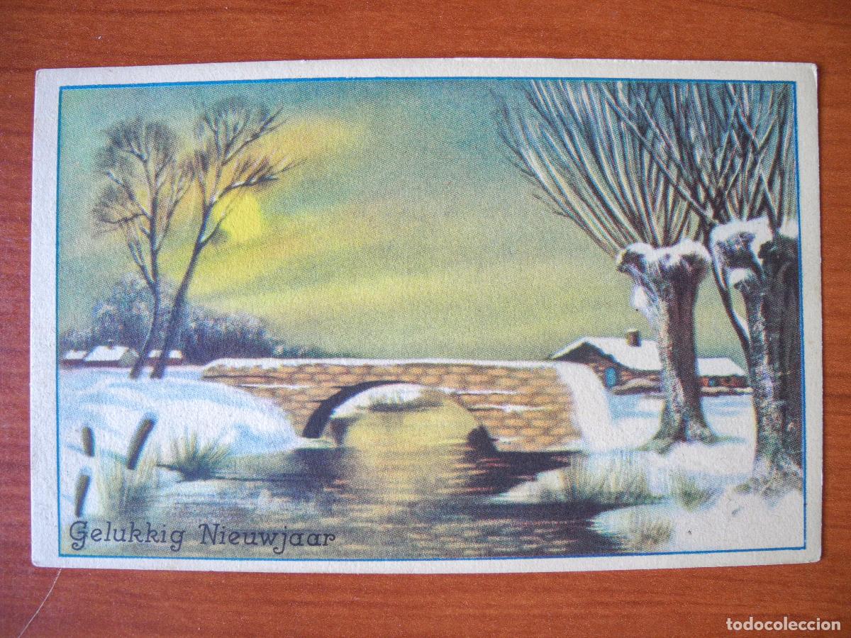 Postcards: Navidad. Paisaje nevado. R&iacute;o Puente. Circulada sin sello 1946 14x9