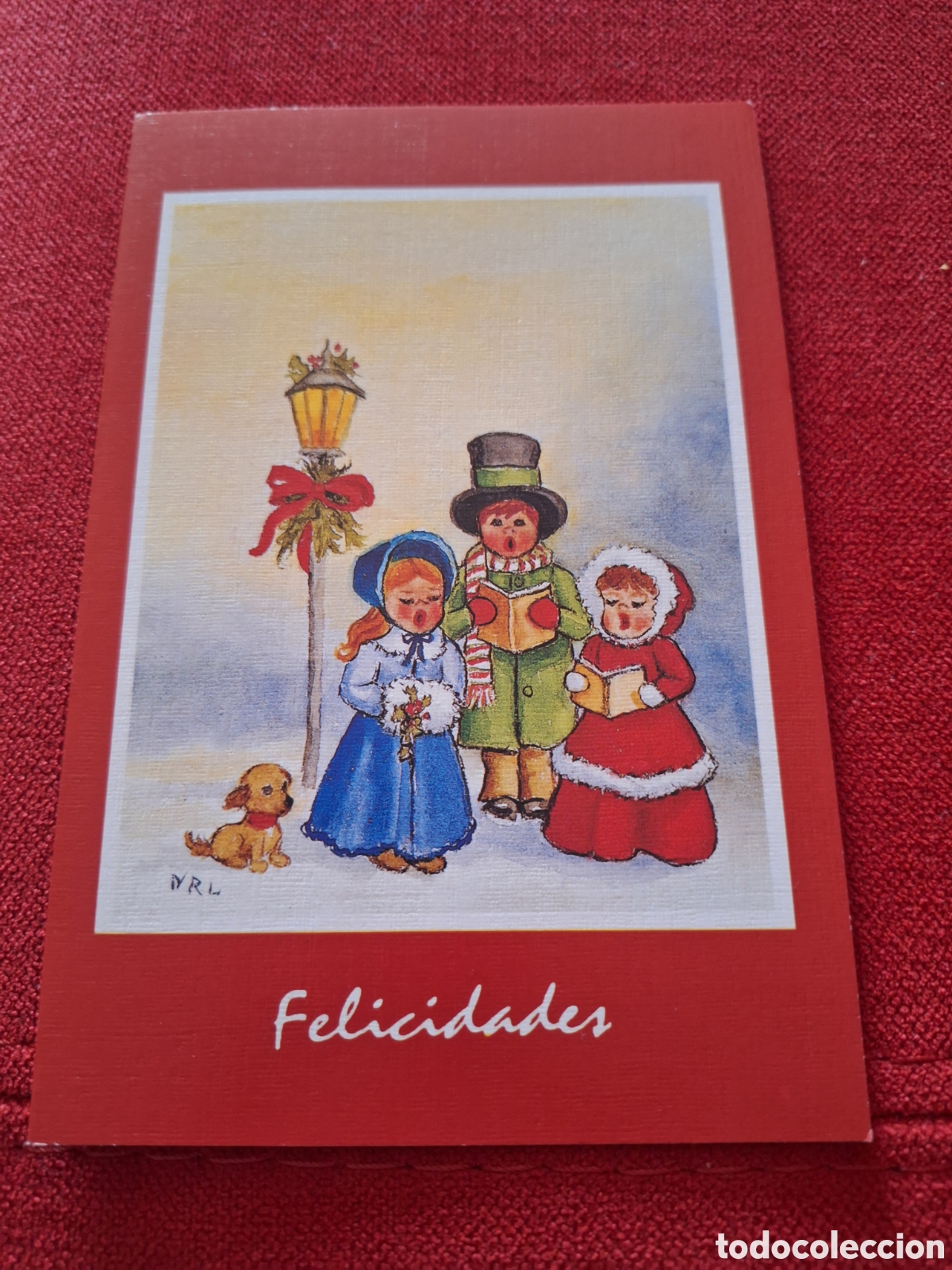 Postais: Postal Navidad E 713 sobre pintada con boca COMPRA MINIMA 5&euro;