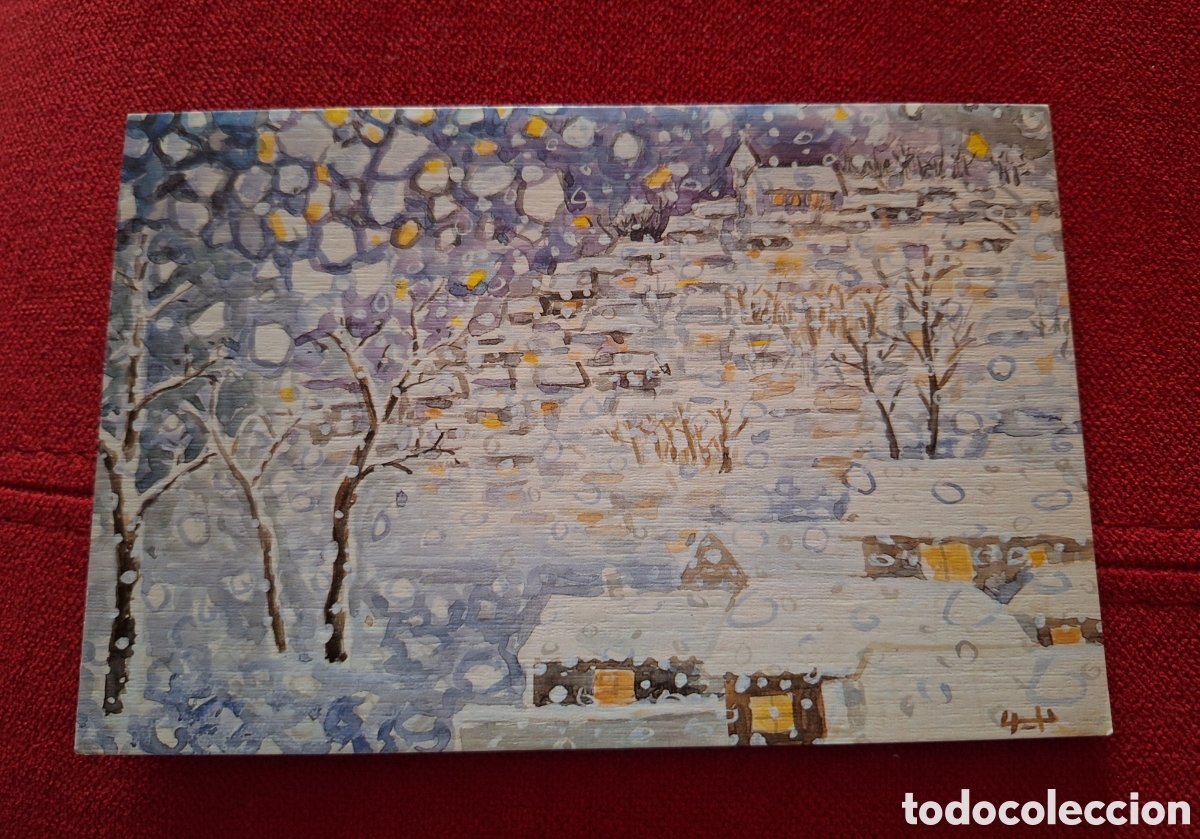 Postales: Postal Navidad sobre E 613 pintada con boca COMPRA MINIMA 5&euro; - Foto 1