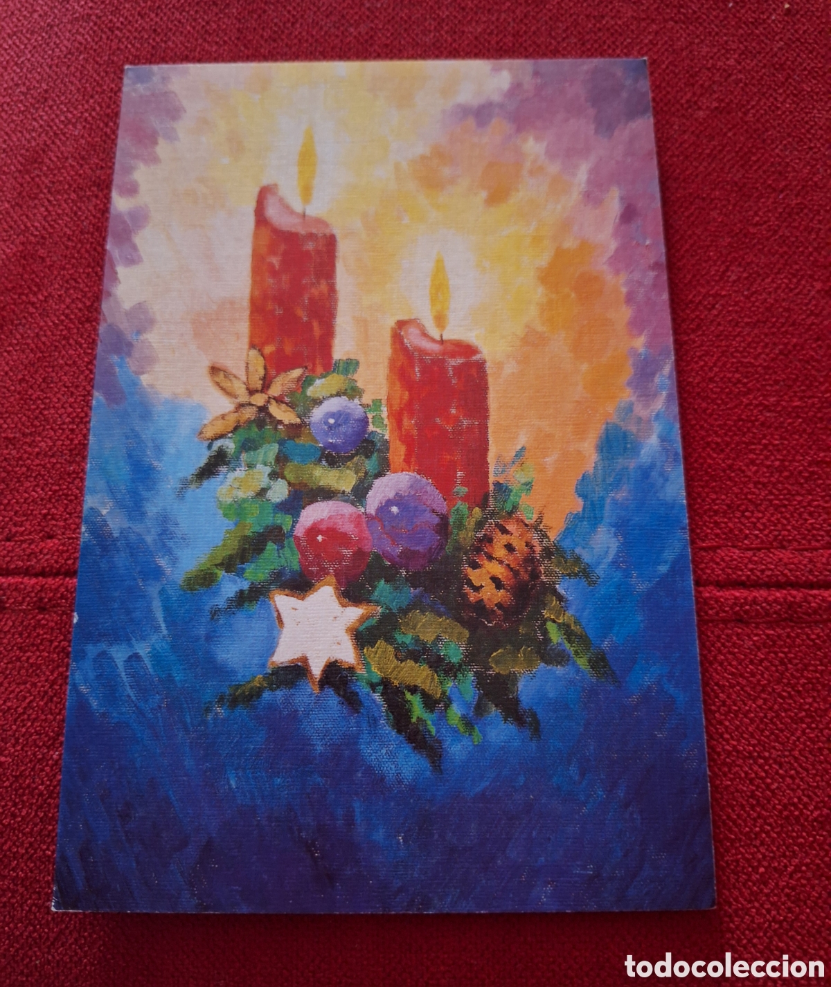 Postales: Postal Navidad sobre E412 pintado boca COMPRA MINIMA 5&euro; - Foto 1