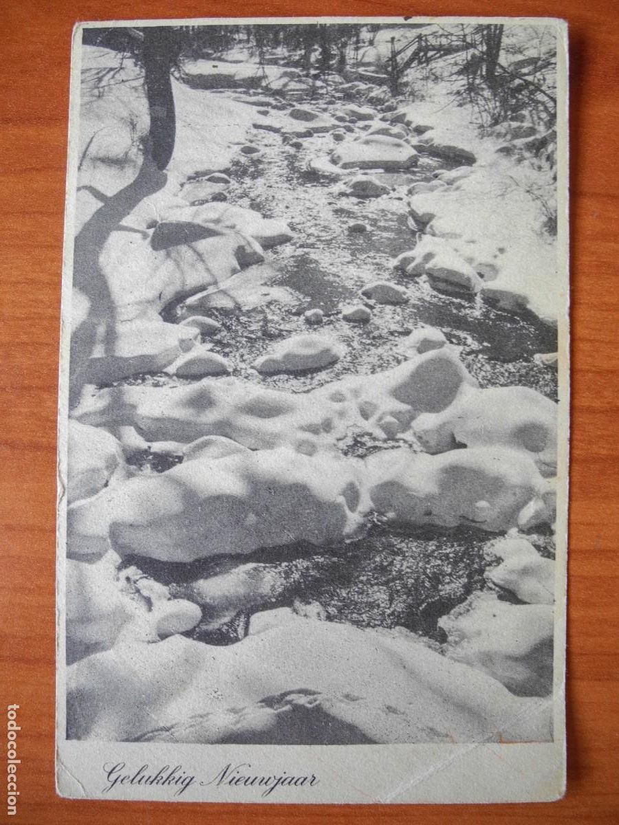 Postais: Navidad. Paisaje nevado. Fotografia. Circulada sin sello 1949 9x14