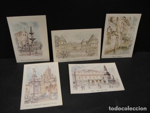 Postais: 5 tarjetas de navidad ,dibujos de italia - ilustra a. salomone