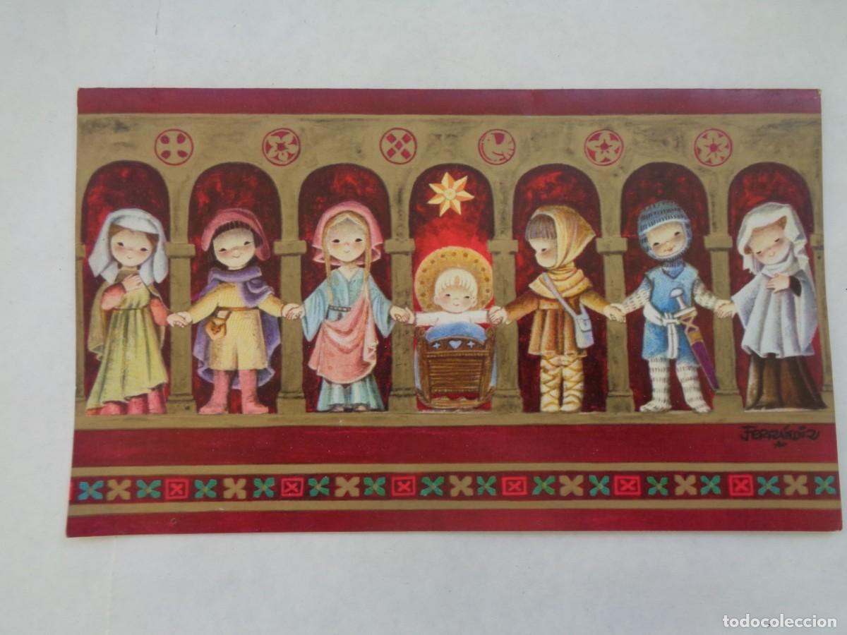 Postais: BONITA TARJETA DE FELICITACION DE NAVIDAD DE FERRANDIZ . A&Ntilde;OS 60