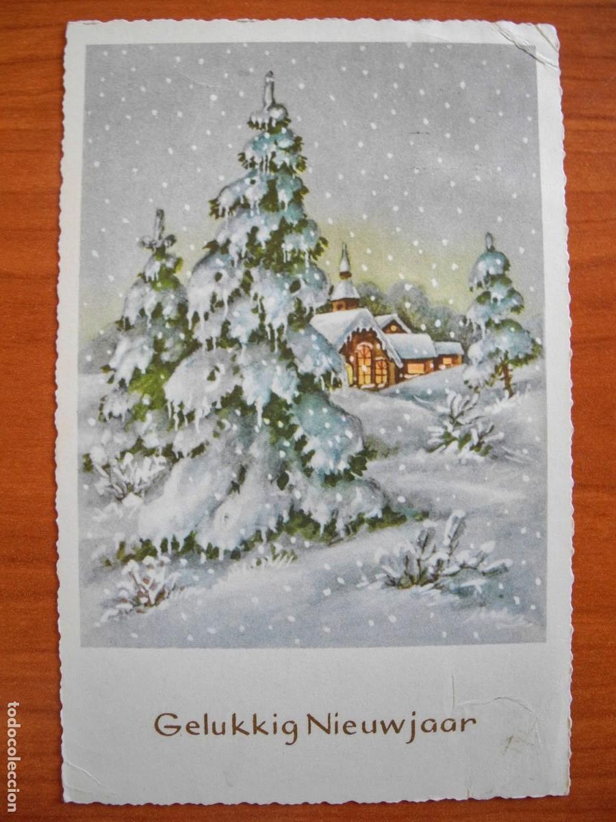 Postais: Postal de Navidad. Paisaje nevado. Circulada sin sello 9x14
