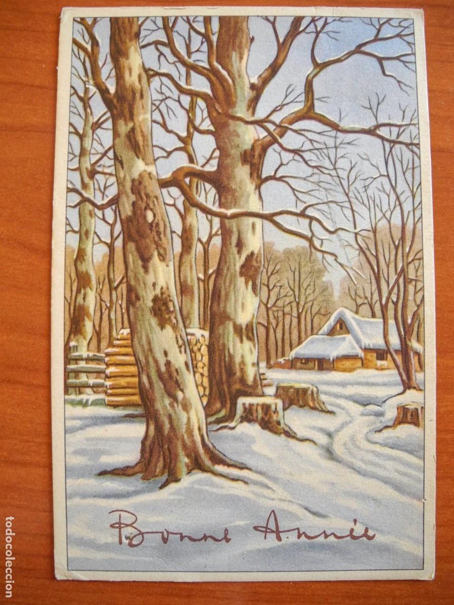 Postais: Postal de Navidad. Paisaje nevado. Circulada sin sello 1948 9x14