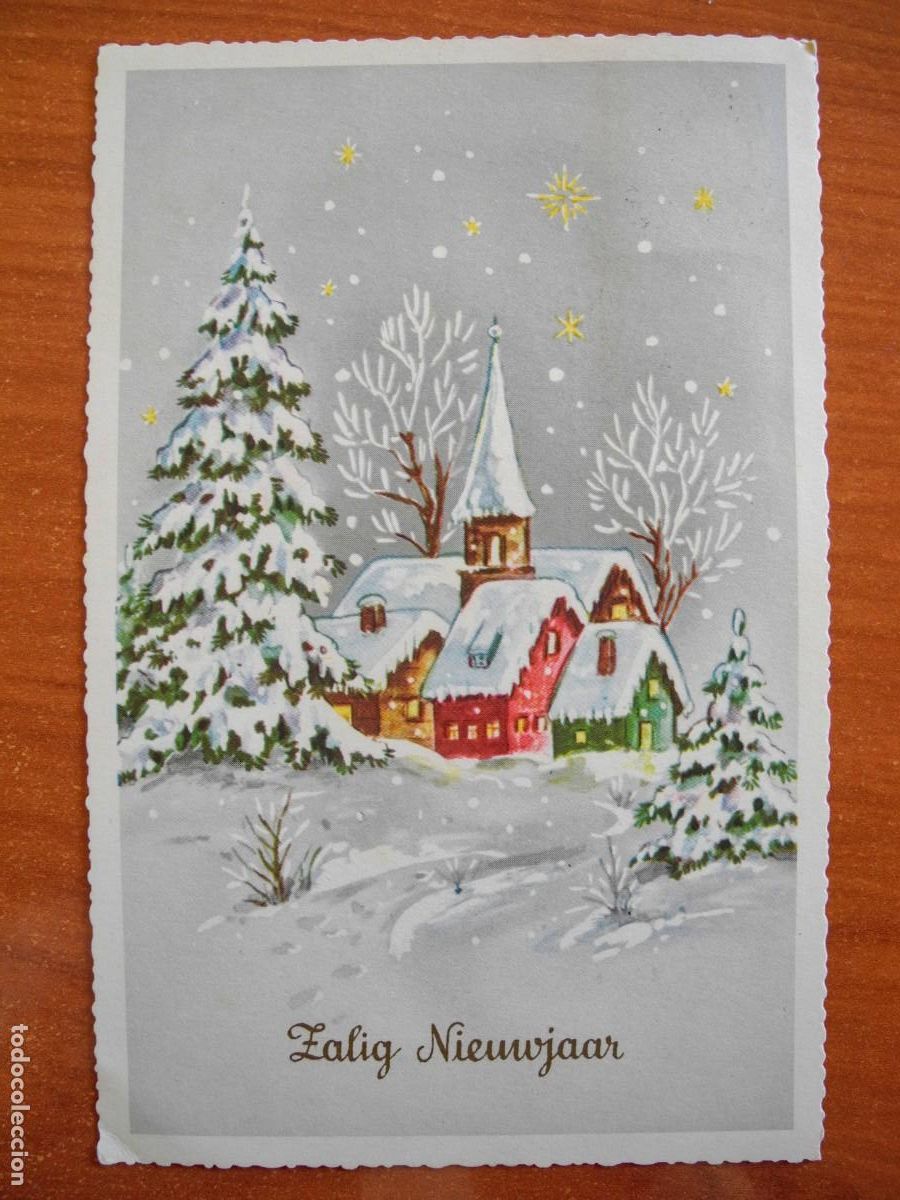 Postais: Postal de Navidad. Paisaje nevado. Circulada con sello 1964 9x14