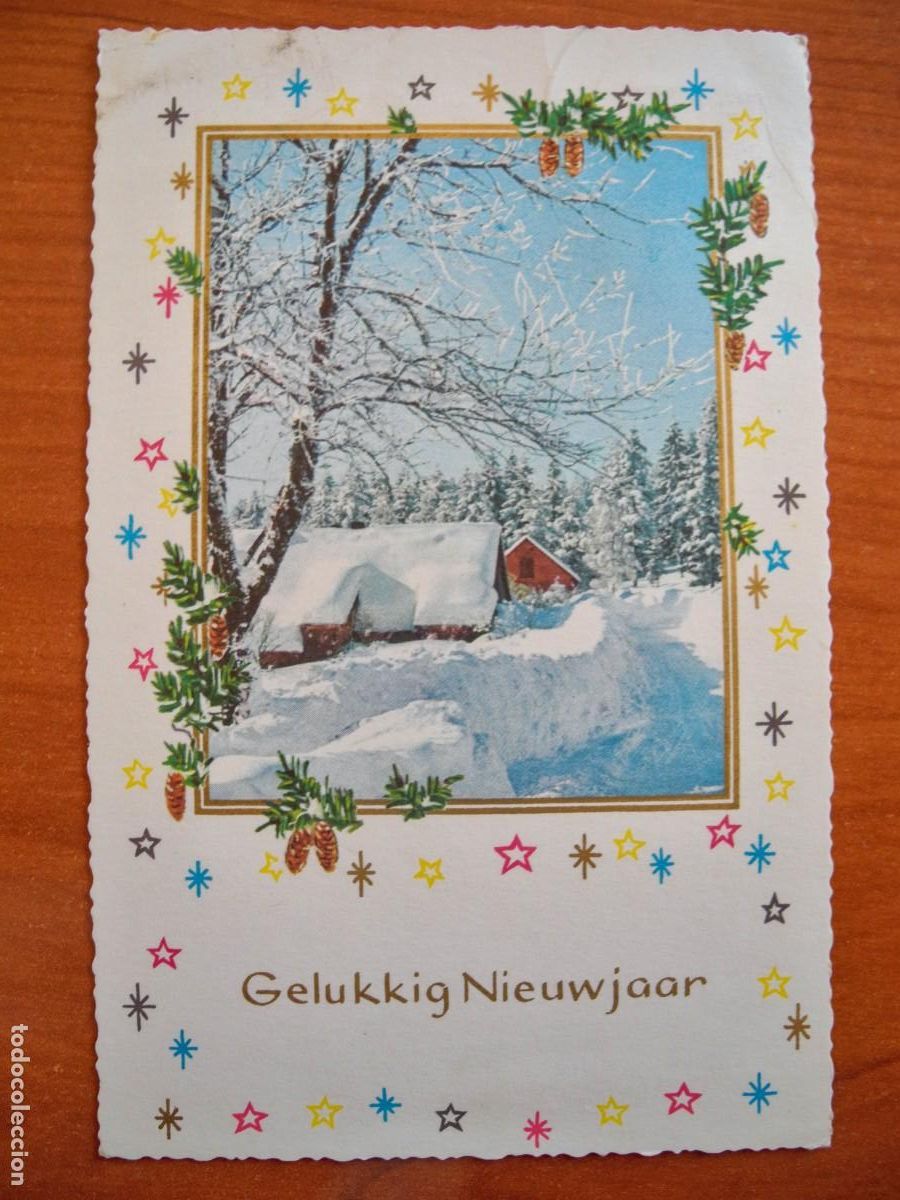 Cartes Postales: Postal de Navidad. Paisaje nevado. Circulada con sello 1966 9x14