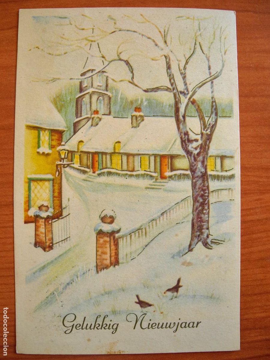 Cartes Postales: Postal de Navidad. Paisaje nevado. Circulada con sello 9x14