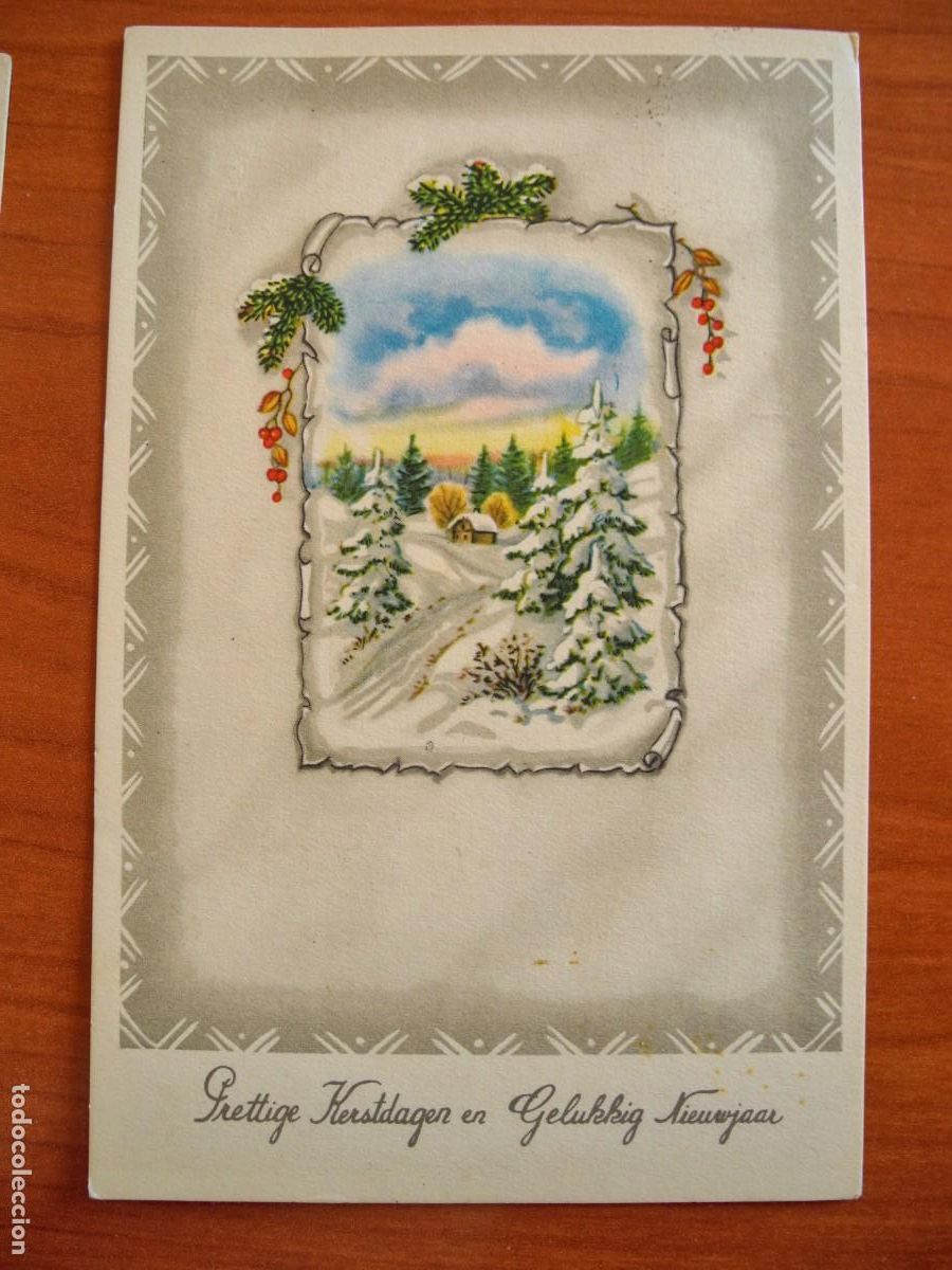 Cartes Postales: Postal de Navidad. Paisaje nevado. Circulada con sello 1959 9x14