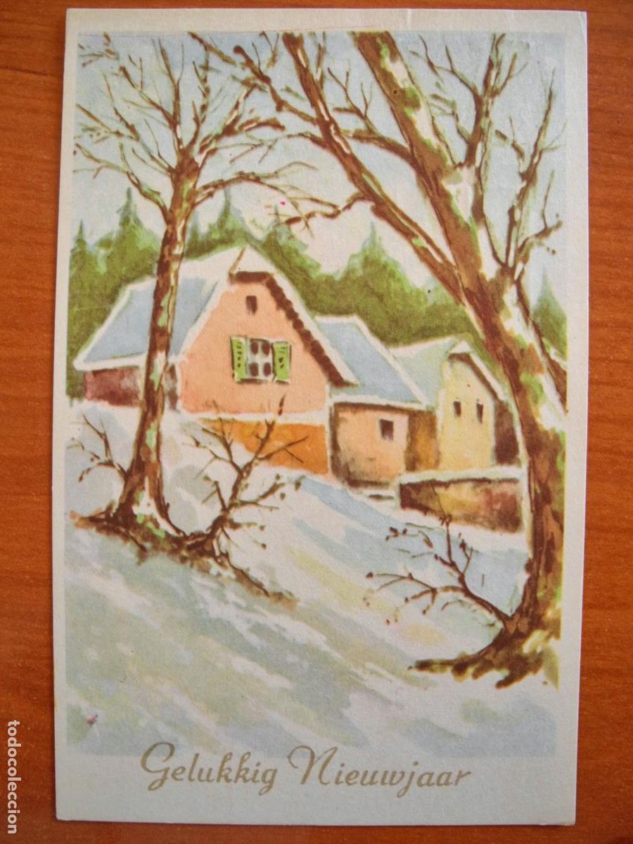 Cartes Postales: Postal de Navidad. Paisaje nevado. Circulada con sello 9x14