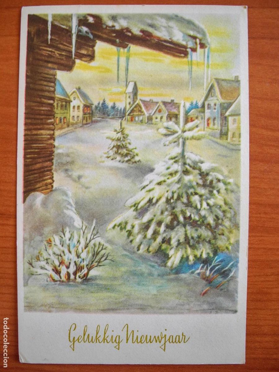 Postales: Postal de Navidad. Paisaje nevado. Escrita 9x14