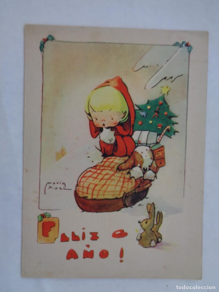 Postales: PRECIOSA TARJETA DE FELICITACION DE NAVIDAD . DE MARIA PIDAL . A&Ntilde;OS 40
