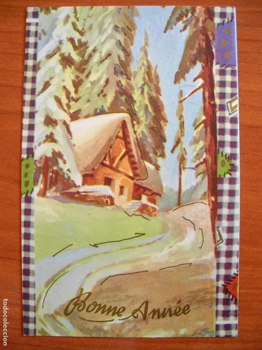 Postales: Postal de Navidad. Paisaje nevado. Circulada con sello 1965 9x14