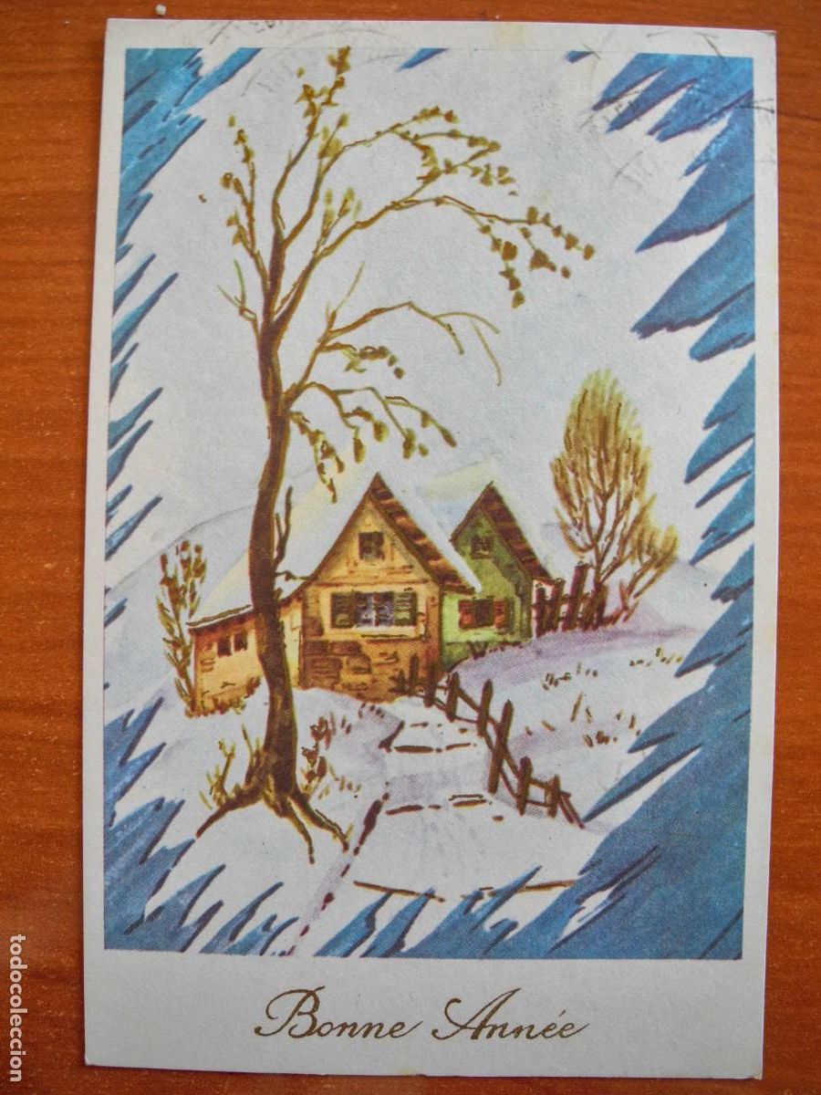 Postales: Postal de Navidad. Paisaje nevado. Circulada con sello 1971 9x14