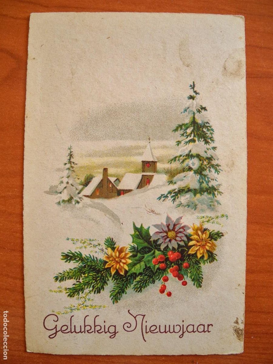 Cartes Postales: Antigua postal de Navidad. Paisaje nevado. Circulada con sello 1933 9x14