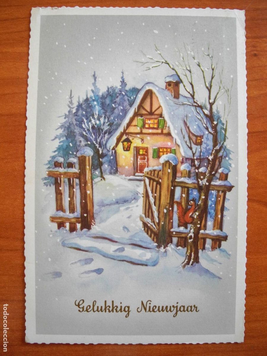 Cartes Postales: Postal de Navidad. Paisaje nevado. Circulada con sello 1962 9x14