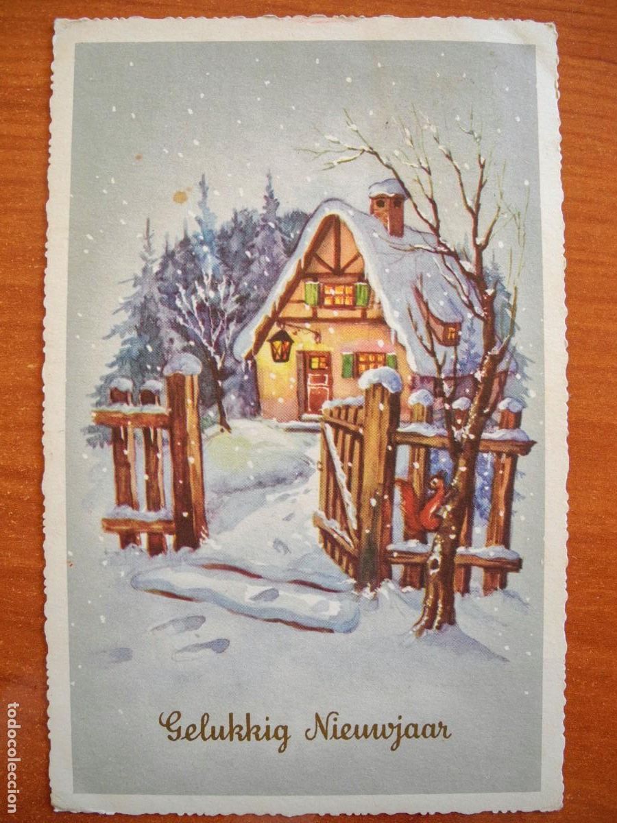 Postais: Postal de Navidad. Paisaje nevado. Circulada con sello 1962 9x14